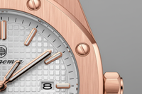 Bild 6 - Makro des Tapisserie-Zifferblatts und Oktagon-Lünette